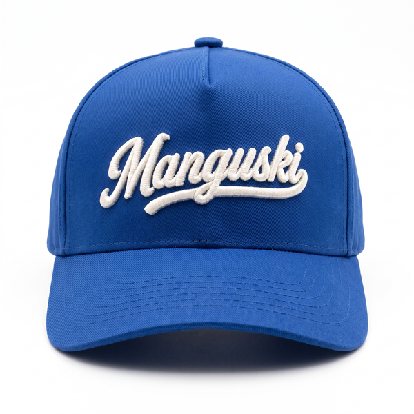 Manguski Script Snapback | Licey Blue 5-Panel A-Frame